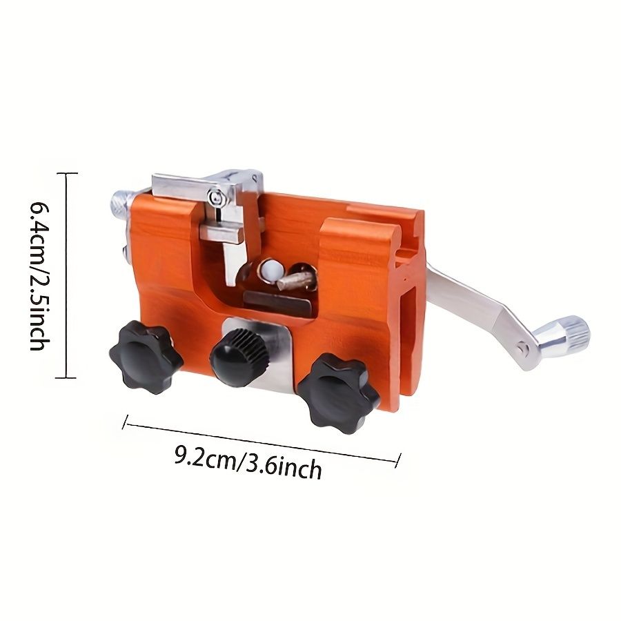 3pcs Grinding Stone Portable Chainsaw Sharpener Sharpening Jig Kit Hand-Cranked Sharpening Tool for 4-22 inches Chain Saws Electric Saws