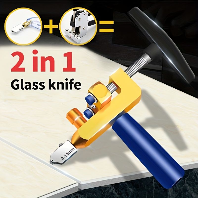 2 in 1 Glass Tile Knife Brick Cutter Breaker Pliers Tile Wheel Diamond Roller Cutting Manual Diamond With Knife Hand Tools