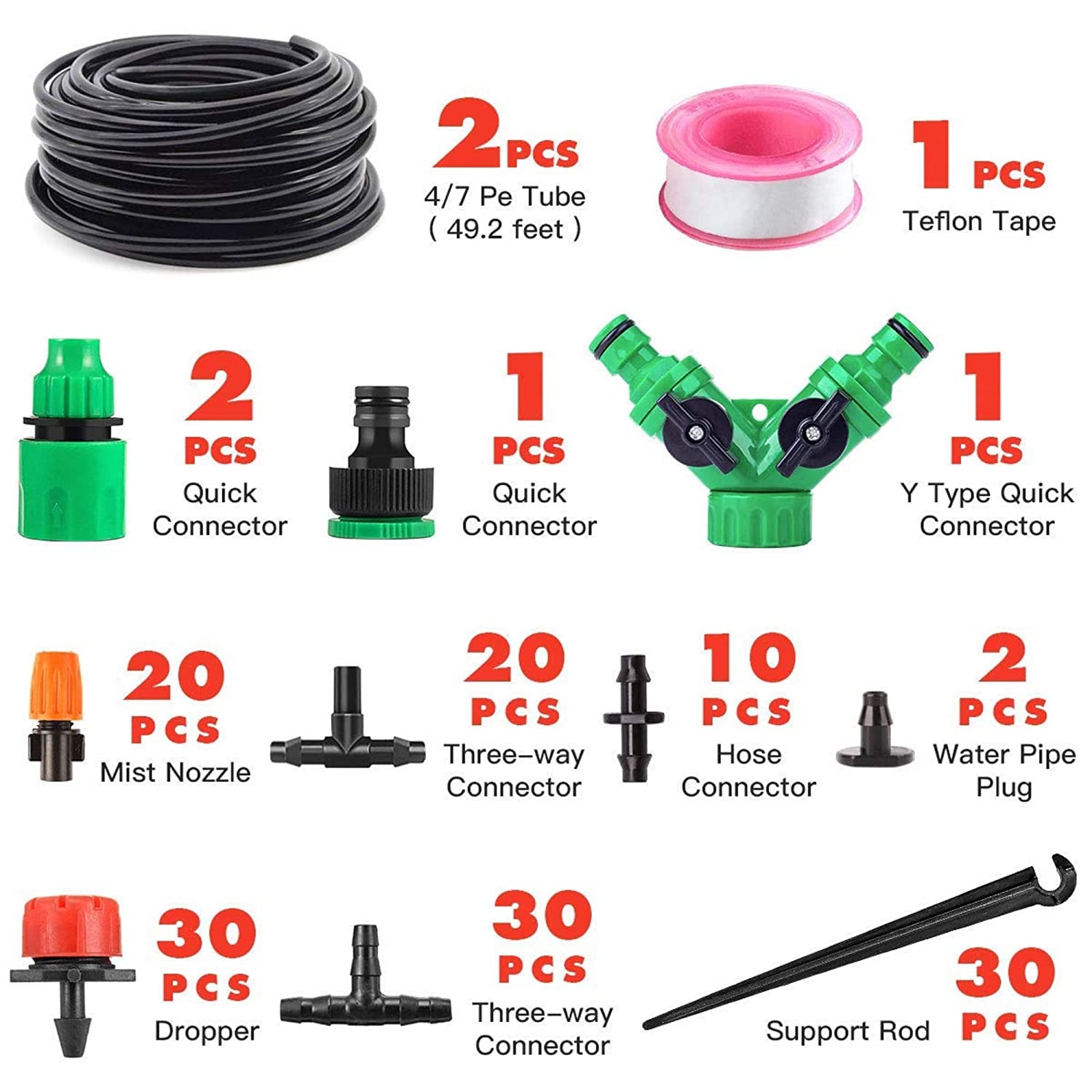Garden Drip Irrigation System Saving Water Automatic Micro Drip Greenhouse Irrigation Spray Watering Kits Agricultural Watering