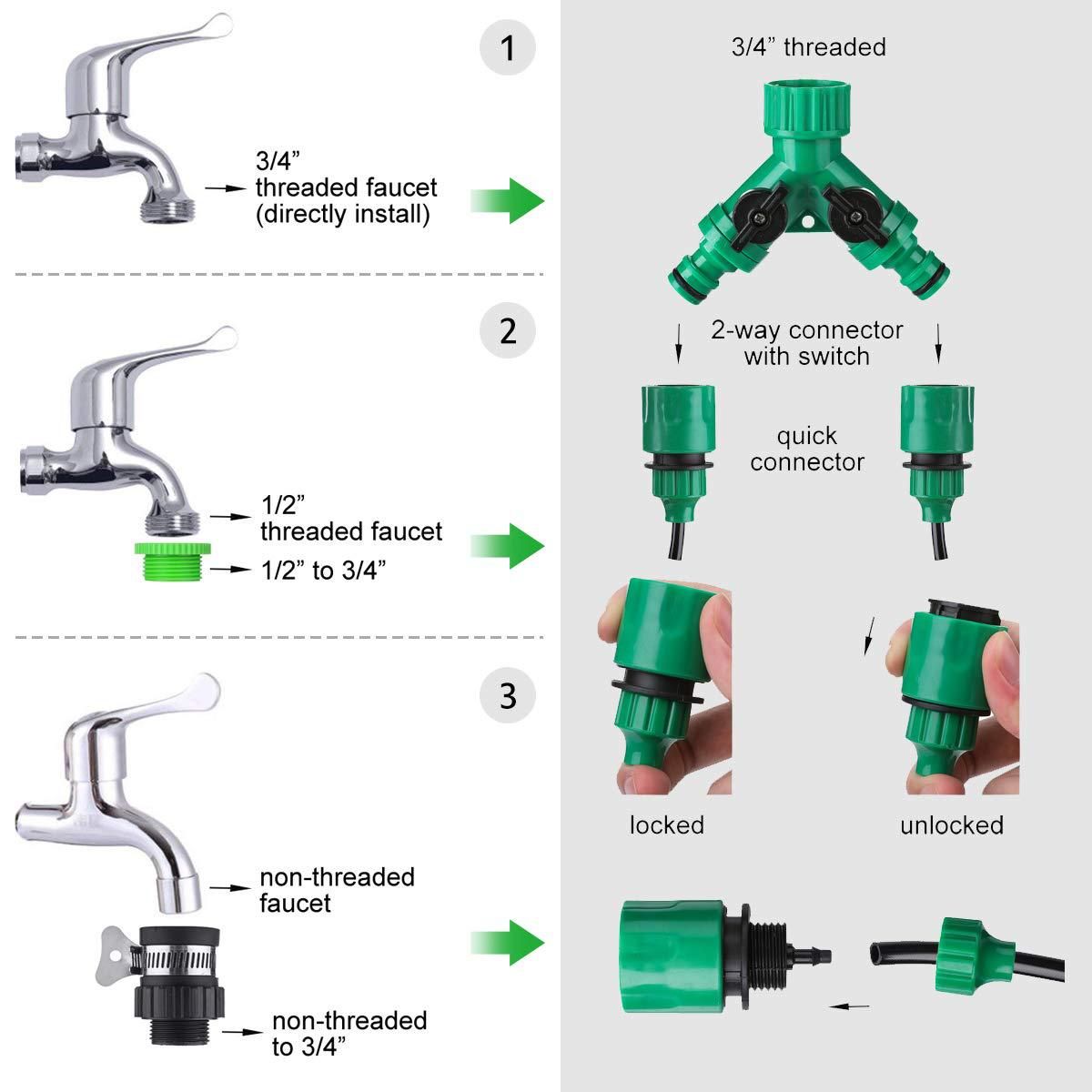 Garden Drip Irrigation System Saving Water Automatic Micro Drip Greenhouse Irrigation Spray Watering Kits Agricultural Watering
