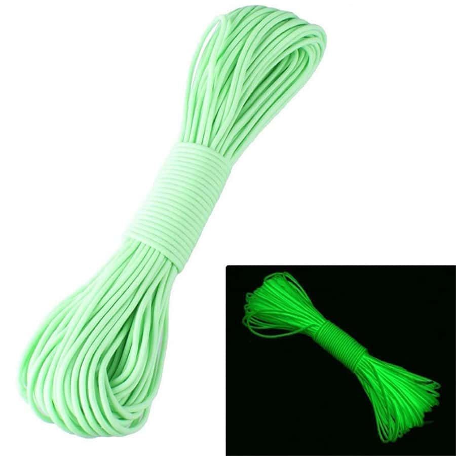 1pc 9-core 20M Night Luminous Paracord 20 Meters Glow In The Dark Cord For Outdoor Binding Reflective Tent Guyline Ropes for Windproof Awning and Canopy Secure Line