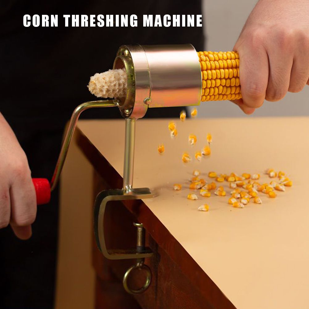 Stainless Steel Corn Peeler Corn Thresher Planer Easy Peel Manual Corn Threshing Tool Corn Sheller Hand-Operated Gadgets Tool Cob Stripper