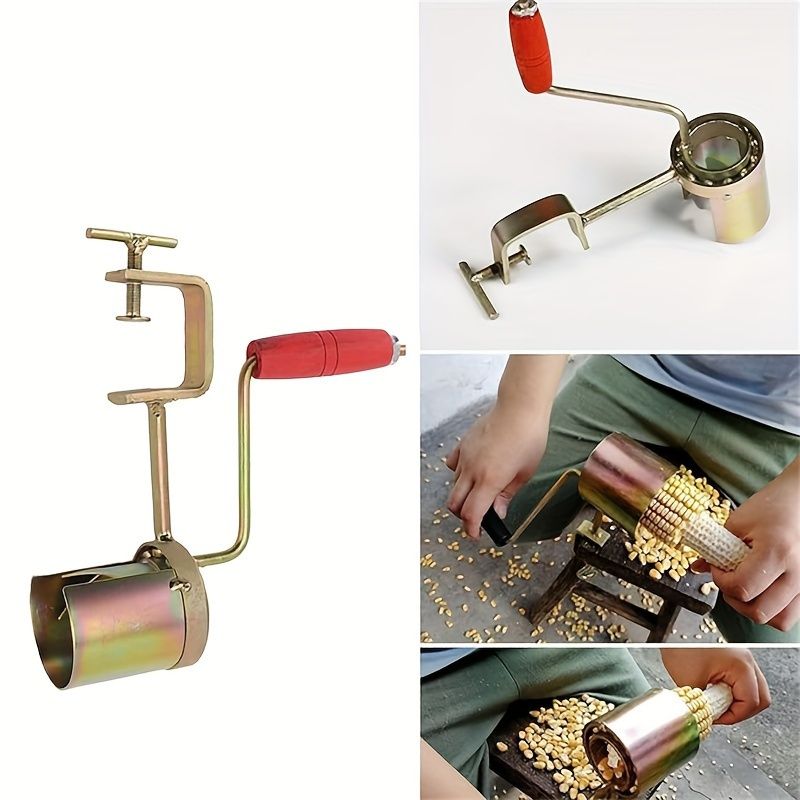 Stainless Steel Corn Peeler Corn Thresher Planer Easy Peel Manual Corn Threshing Tool Corn Sheller Hand-Operated Gadgets Tool Cob Stripper