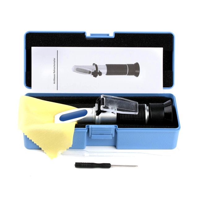 Handheld Auto Refractometer Sugar Concentration ATC Meter Densimeter 0-32% Brix Saccharimeter Tester Fruits Grapes For Homebrew Honey Vegetables