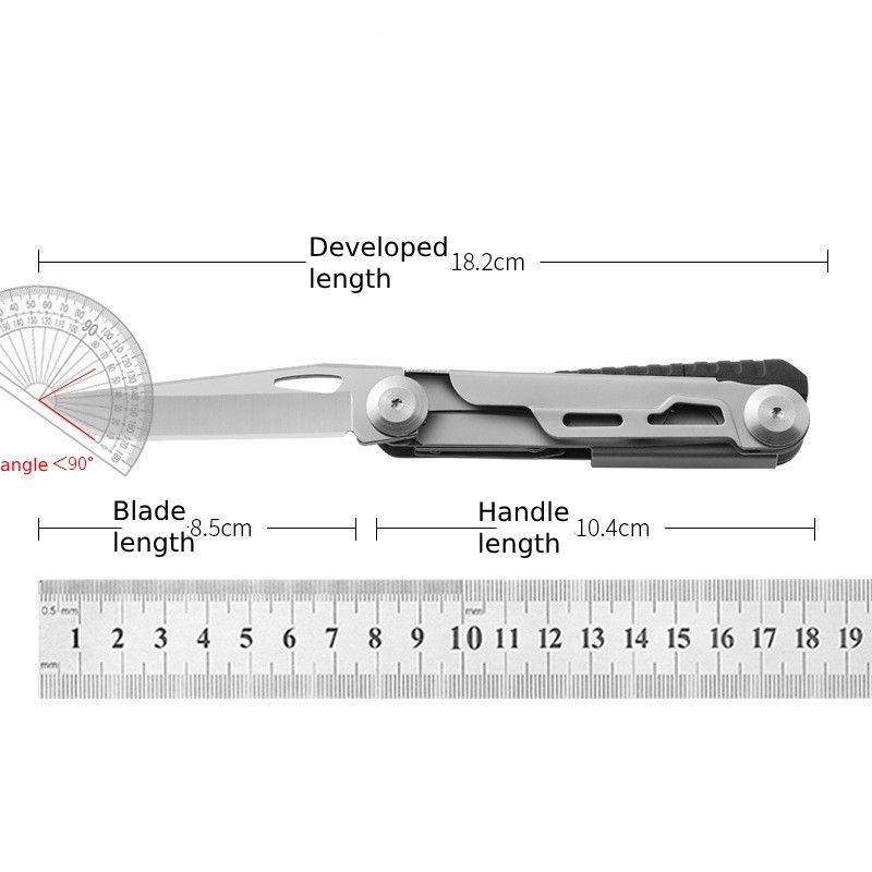 Stainless Steel Mini Knife Portable Pocket Knife Outdoor Equipment Survival Camp Tool Flint Multifunctional Folding Knife