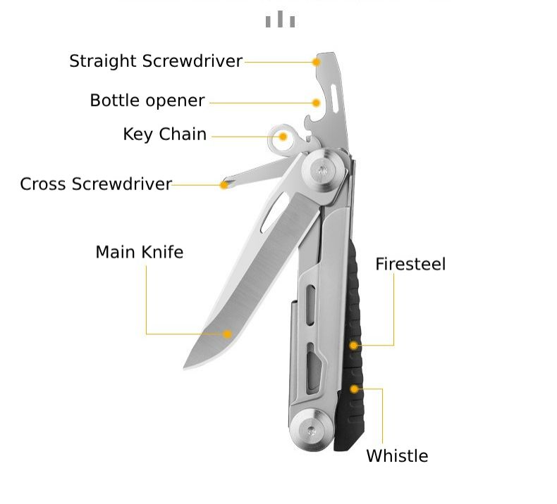Stainless Steel Mini Knife Portable Pocket Knife Outdoor Equipment Survival Camp Tool Flint Multifunctional Folding Knife