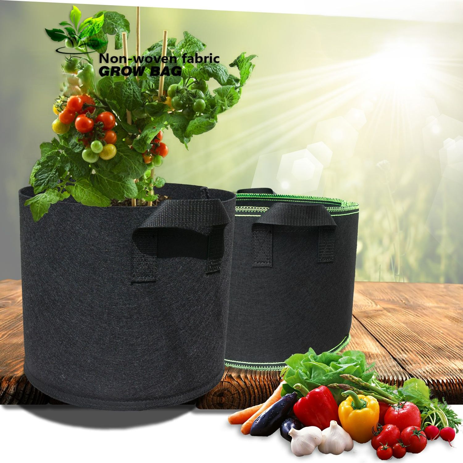 Grow Bag Tree planting bag Non-woven Fabric Seedling Beautify Planting Gallon Bag Gardening Felt Planting bag
