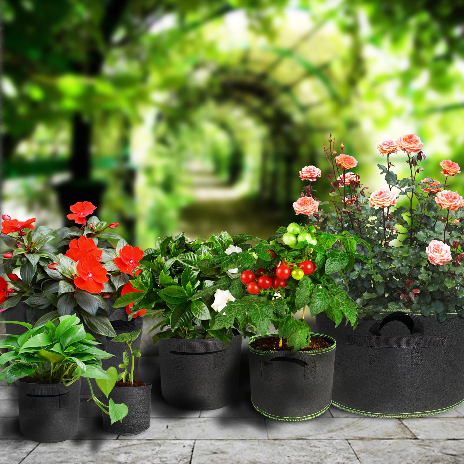 Grow Bag Tree planting bag Non-woven Fabric Seedling Beautify Planting Gallon Bag Gardening Felt Planting bag