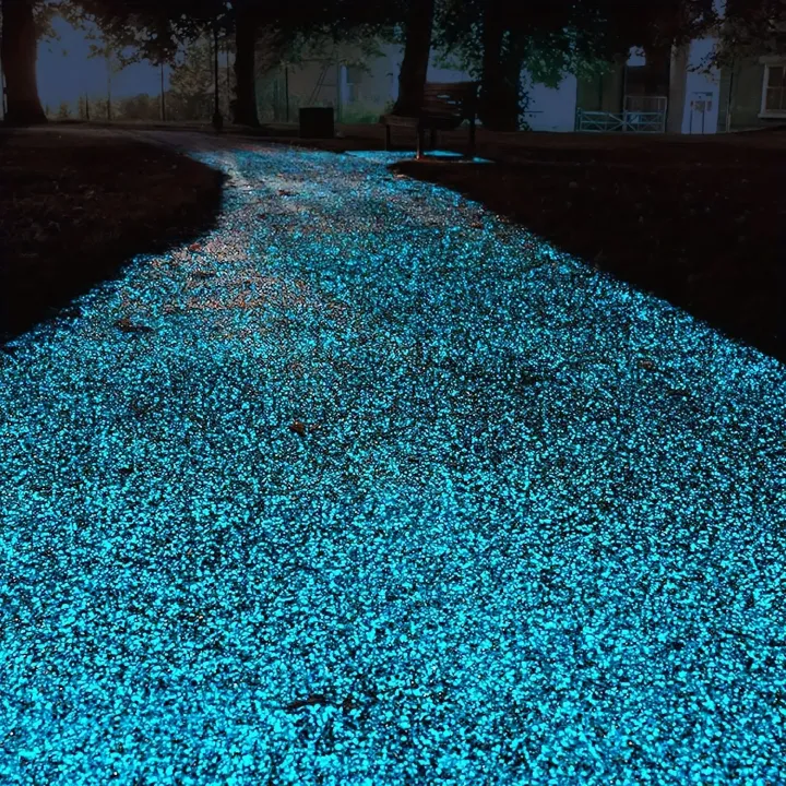 20000pcs Glow In The Dark Stones Luminous Sand for Halloween Decor Micro Landscape Bonsai Pathway Lawn Yard Luminous Resin Rocks Fish Tank Aquarium Decor 3-5mm