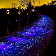 20000pcs Glow In The Dark Stones Luminous Sand for Halloween Decor Micro Landscape Bonsai Pathway Lawn Yard Luminous Resin Rocks Fish Tank Aquarium Decor 3-5mm