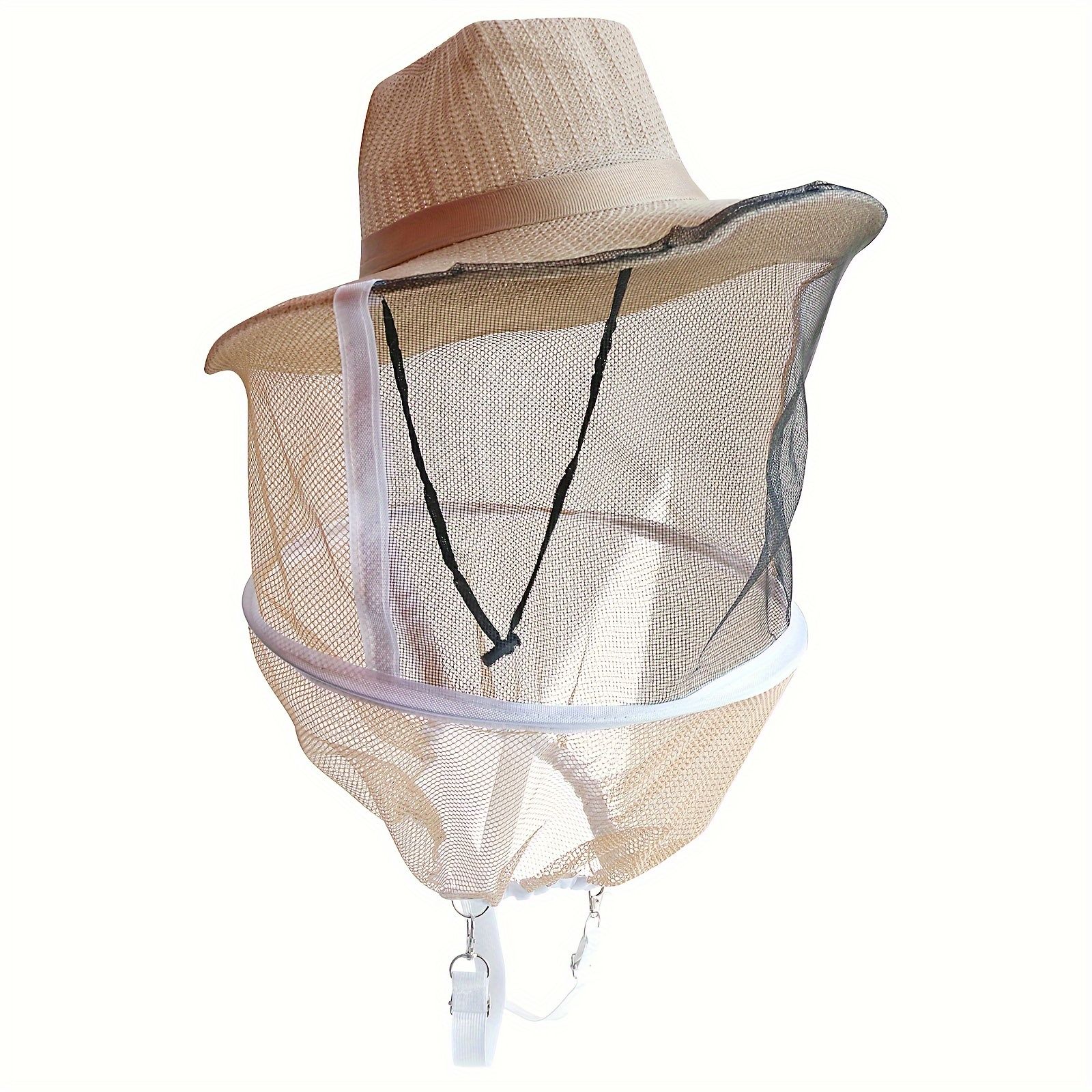 2pcs Set Beekeeper Anti Hat Beehive Beekeeping Cowboy Hat Mosquito Insect Net Veil Head Face Protector Beekeeper Equipment Professional Beekeeping Kit