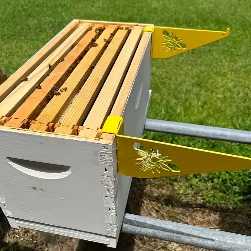 2Pcs Iron Beehive Inspection Bracket Rust-Proof Beekeeper Accessories Apiculture Honey Bee Box Apicultura Piculture Equipment Bees House