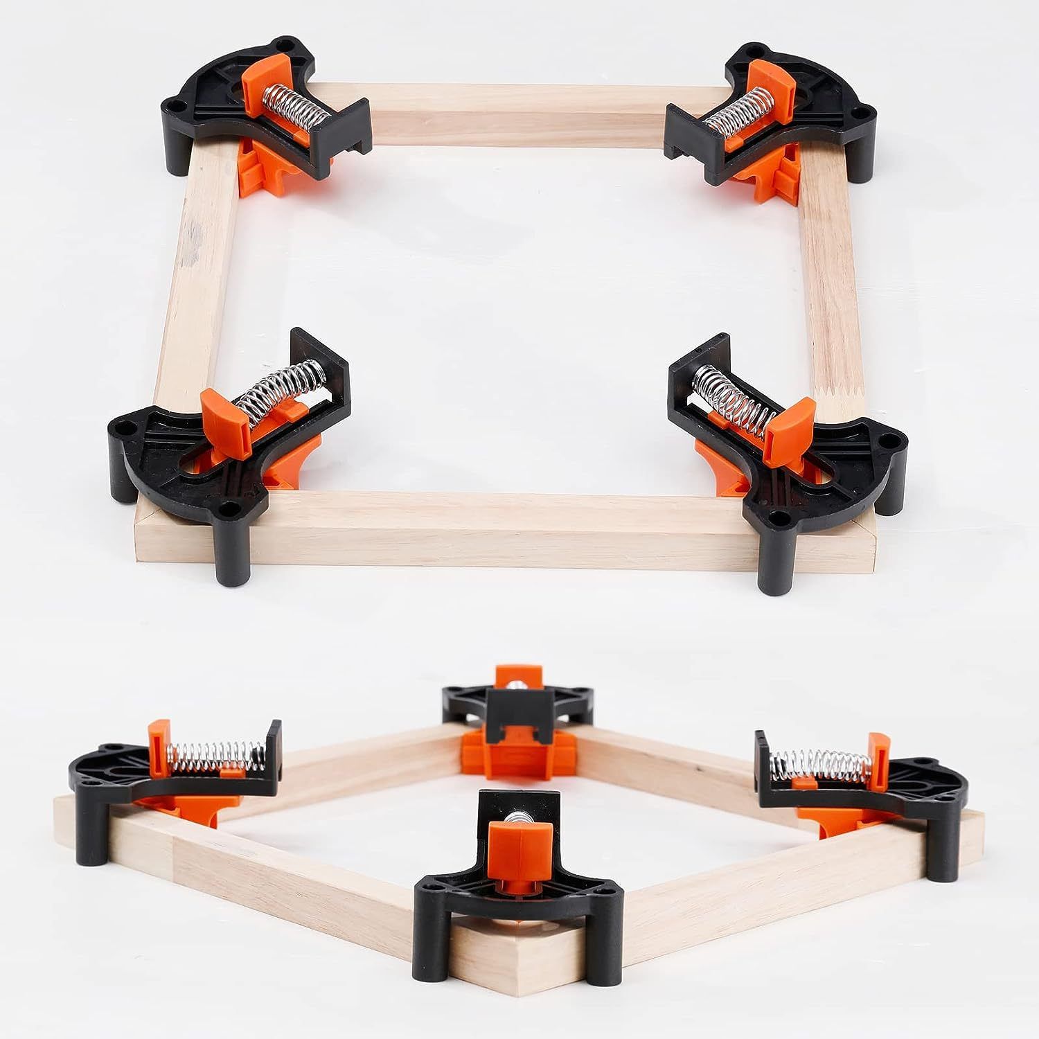4PCS/Set 90° Woodworking Adjustable Corner Clamps Right Angle Clamp Holder with Adjustable Hand Tools for Woodworking Project Picture Frames
