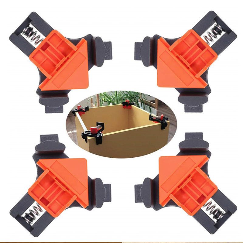 4PCS/Set 90° Woodworking Adjustable Corner Clamps Right Angle Clamp Holder with Adjustable Hand Tools for Woodworking Project Picture Frames