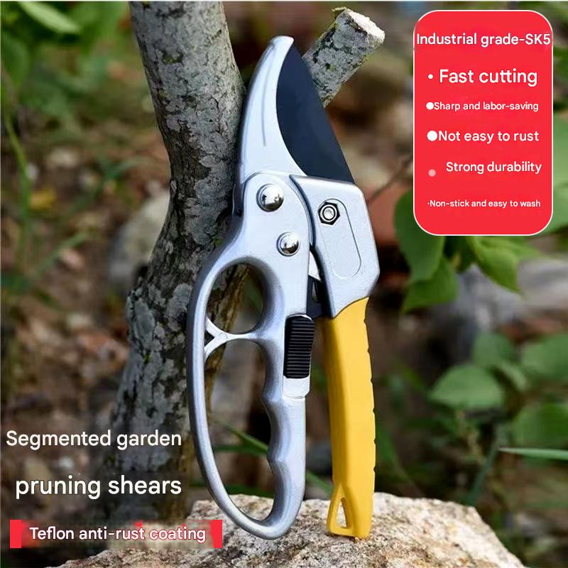 3X Speed Pruning Shears, High Carbon Steel Garden Scissors, Multifunctional Manual Pruning Tools for Fruit Trees, Vegetables, and Flowers, Modern Style, Durable Carbon Steel, for Gardens and Patios