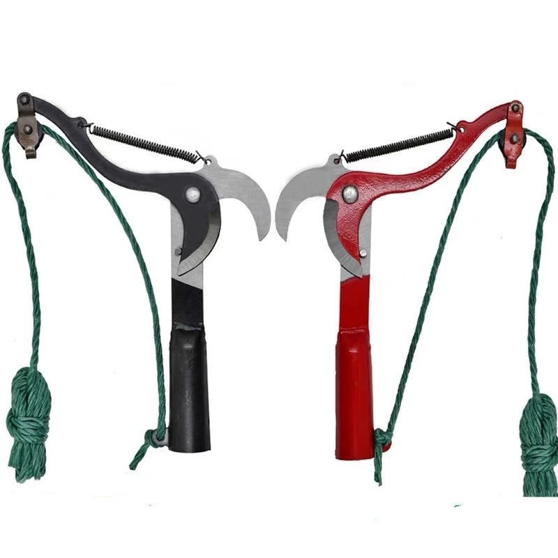 1pc 1PC High-Altitude Extension Lopper Branch Scissors Extendable Fruit Tree Pruning Shears with Rope Pulley Carbon Steel Blade for Orchard, Tree Trimming