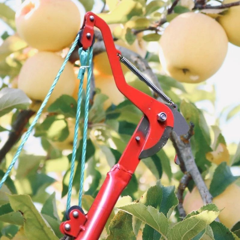 1pc 1PC High-Altitude Extension Lopper Branch Scissors Extendable Fruit Tree Pruning Shears with Rope Pulley Carbon Steel Blade for Orchard, Tree Trimming
