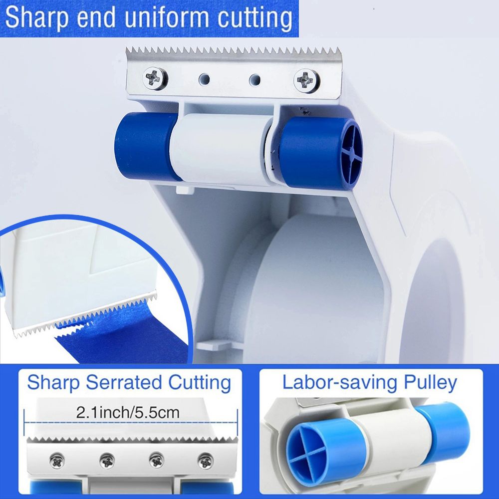 1pc New Painter Masking Tape Applicator Dispenser Machine Adhesive Tape with Tape Cutting Tool for Repair Beautify Crack in Tile Durable ABS Handheld Tape Applicator