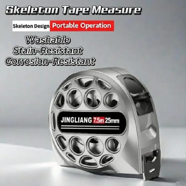 Stainless Steel Skeleton Premium Tape Measure – Waterproof & Rust-Proof, 5m/16.4ft Anti-Shock Durable Ruler ( Multiple Sizes Available )
