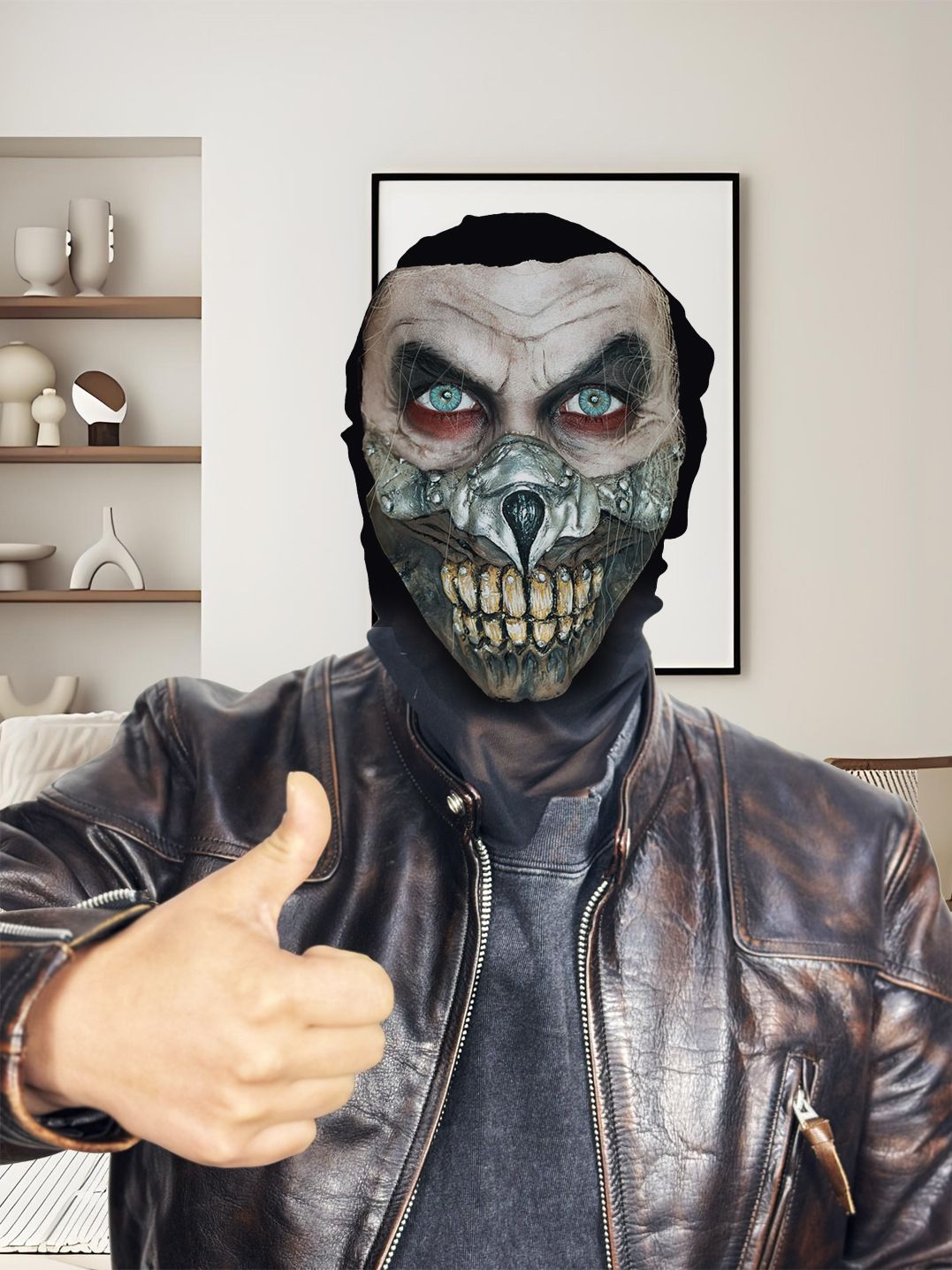 3D Digital Print Funny Face Mask - Multi-Functional Bandana for Outdoor, Hip-Hop & Festival