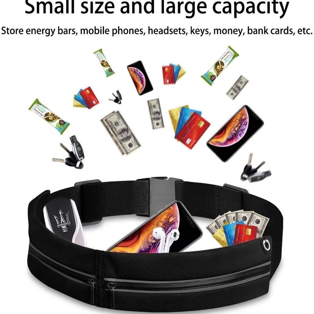 Running invisible waist bag sports phone bag women's and men's fitness bag outdoor equipment mini belt bag cycling climbing