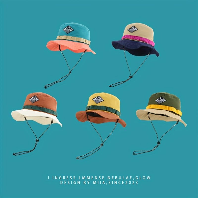 Quick-drying Packable Bucket Hat Wide Brim Breathable Sun Hats Fisherman Cap Outdoor Hats For Women Men Hanging Bag Mountaineering Vacation Visor Basin Hat