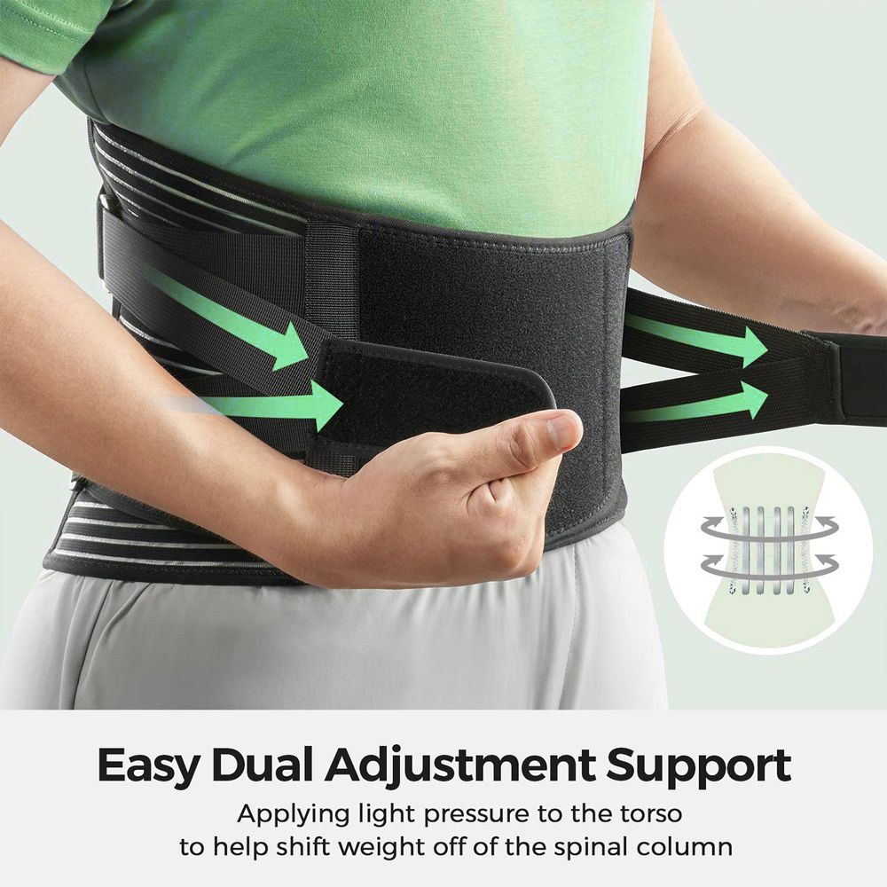 Orthopedic Back Braces Waist Belt Men Women Work Lower Back Pain Relief Spine Lumbar Support Belt Lumbar Pad Injury for Herniated Disc
