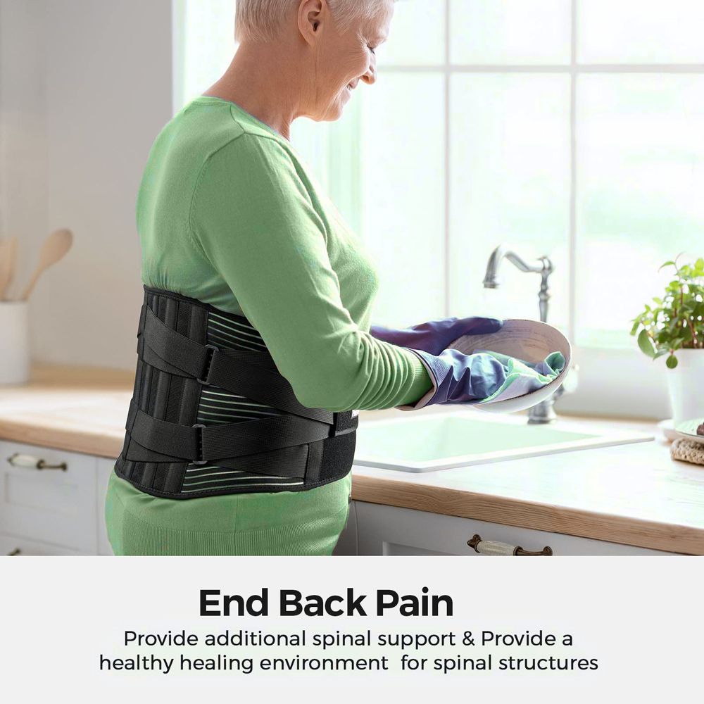Orthopedic Back Braces Waist Belt Men Women Work Lower Back Pain Relief Spine Lumbar Support Belt Lumbar Pad Injury for Herniated Disc