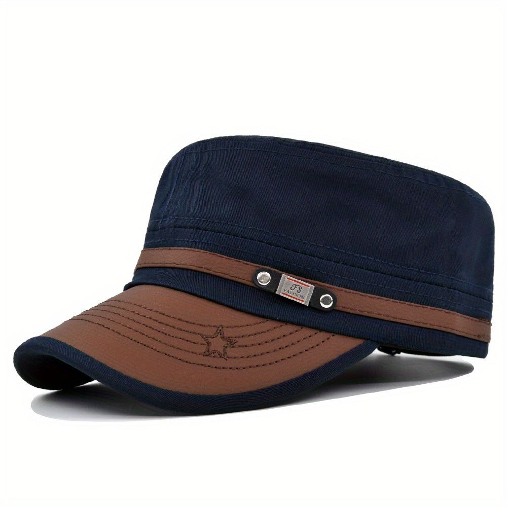 Stylish Army Flat Top Hat Ultimate Sun Protection Cadet Hat Man Flat Top Cap for Men Women for Outdoor Activities Gardening Hiking Daily Wear