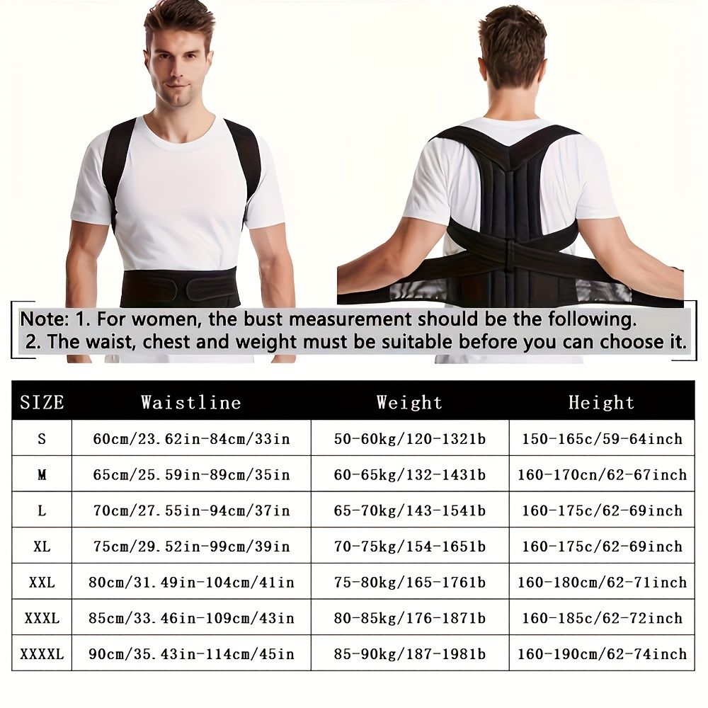 Back Brace Posture Corrector for Women Men Back Straightener Scoliosis Hunchback Correction Belt Lumbar Support Back Alignment And Clavicle Support