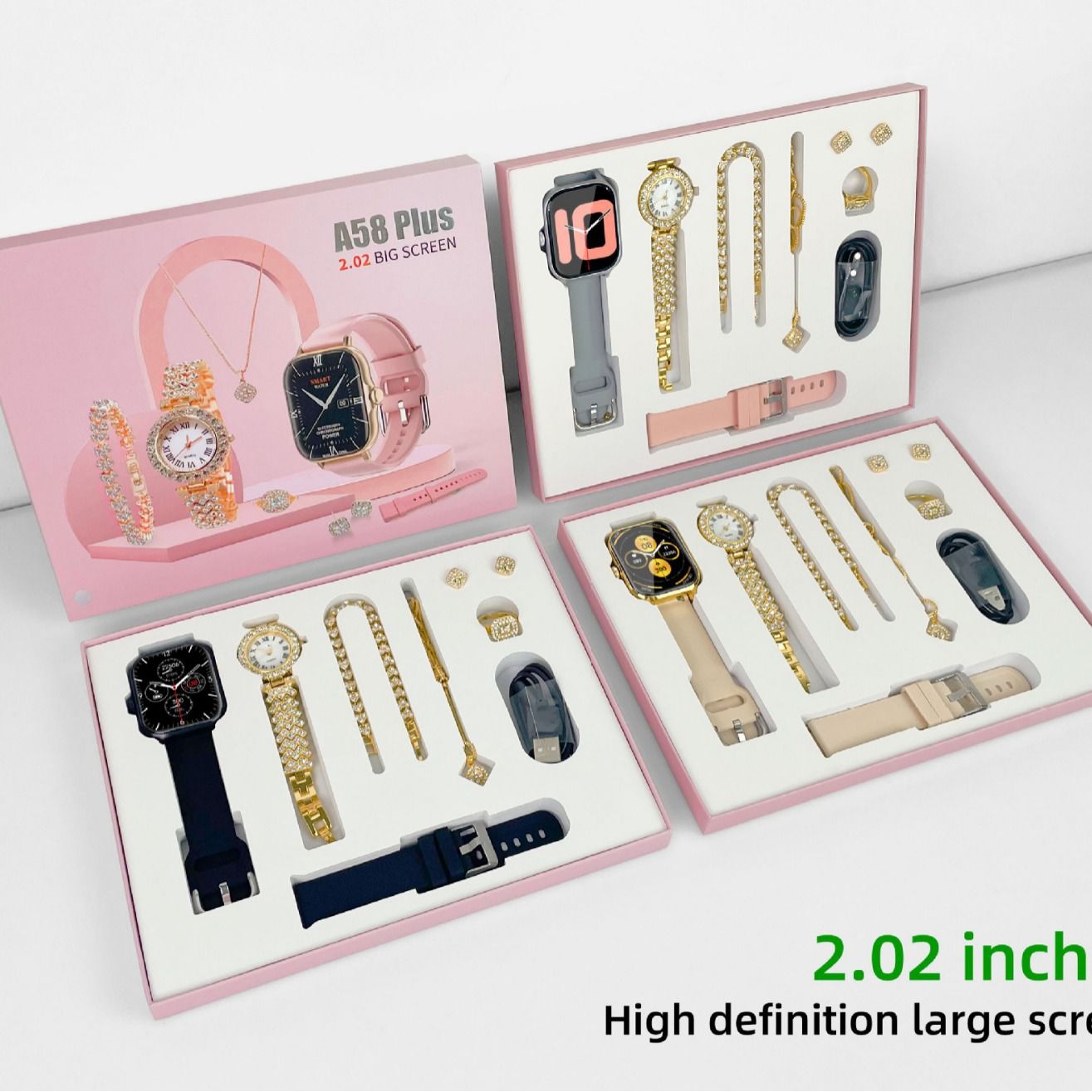 A58plus Smart Watch, Slender Waist Diamond Set with Bluetooth Call, Fitpro Bracelet