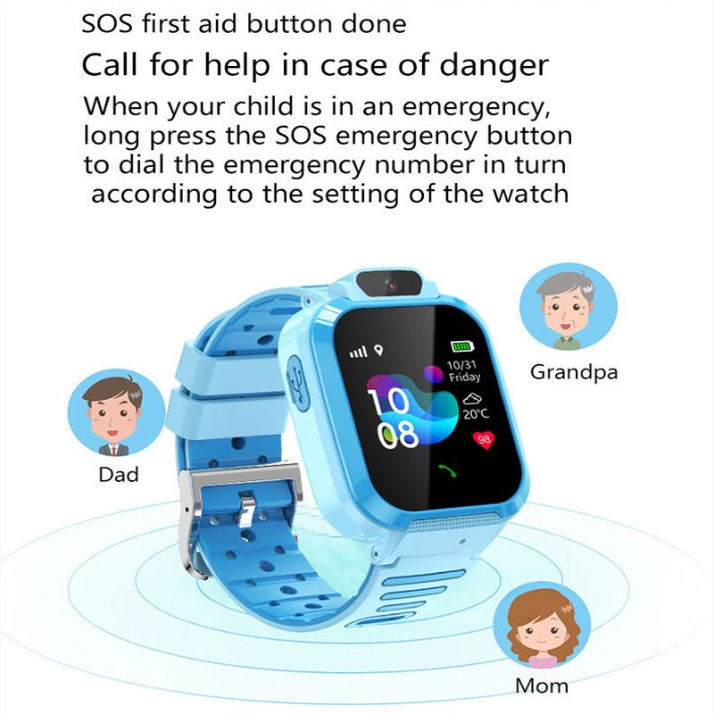 Kids Smartphone Watch for Boys Girls | Multilingual Wrist Watch with Two-Way Call, Camera & SOS Function | Safety & Entertainment Watch for Children