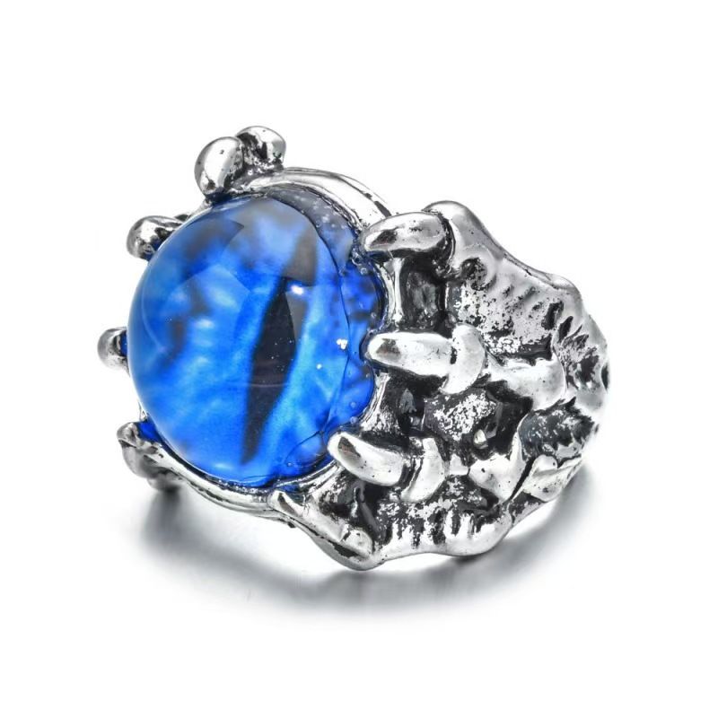 Adjustable Evil Eye Demon Claw Ring | Gothic Evil Eye Ring | Eagle Claw Design with Adjustable Size, Ideal for Punk, Rock & Biker Fashion | Unisex Punk Gothic Vintage Jewelry for Men & Women