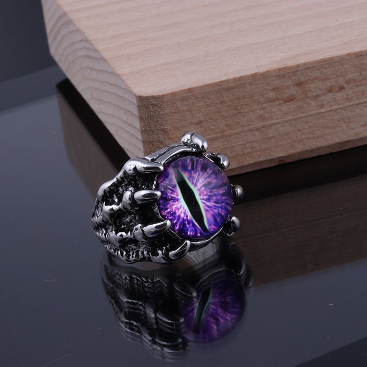 Adjustable Evil Eye Demon Claw Ring | Gothic Evil Eye Ring | Eagle Claw Design with Adjustable Size, Ideal for Punk, Rock & Biker Fashion | Unisex Punk Gothic Vintage Jewelry for Men & Women