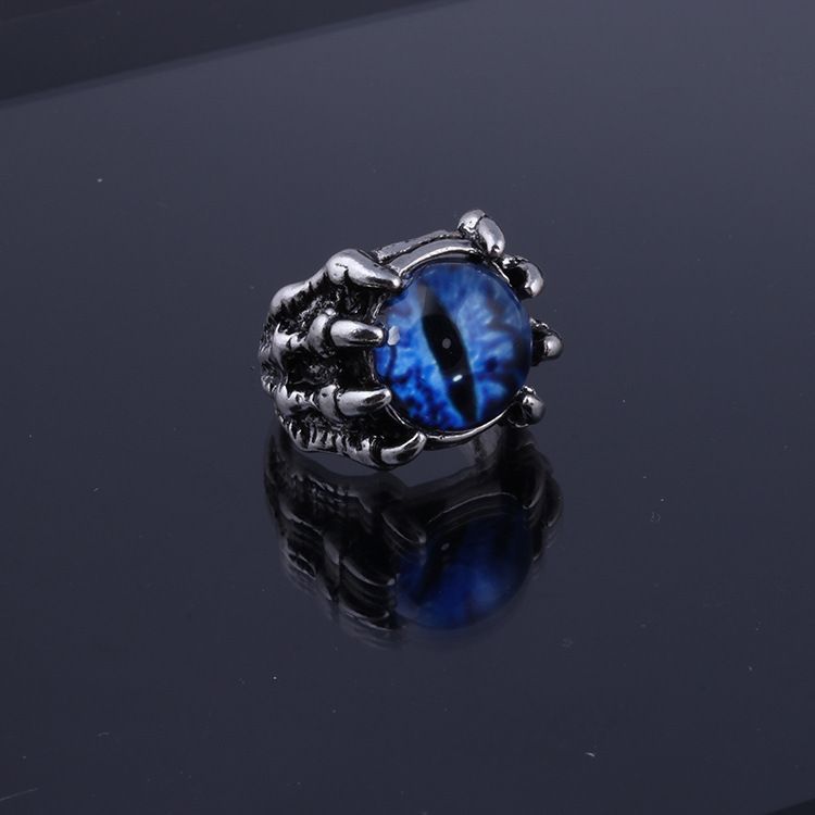 Adjustable Evil Eye Demon Claw Ring | Gothic Evil Eye Ring | Eagle Claw Design with Adjustable Size, Ideal for Punk, Rock & Biker Fashion | Unisex Punk Gothic Vintage Jewelry for Men & Women