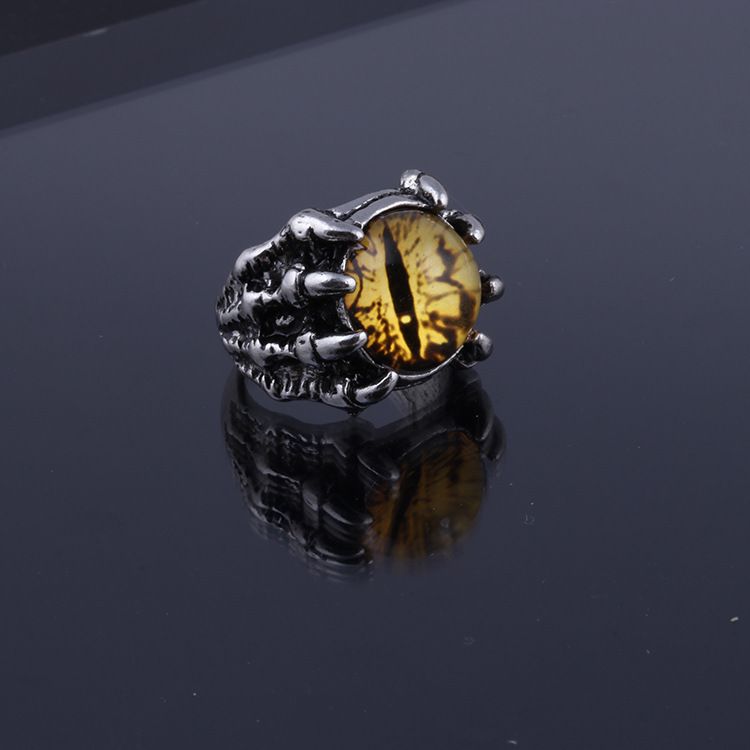 Adjustable Evil Eye Demon Claw Ring | Gothic Evil Eye Ring | Eagle Claw Design with Adjustable Size, Ideal for Punk, Rock & Biker Fashion | Unisex Punk Gothic Vintage Jewelry for Men & Women