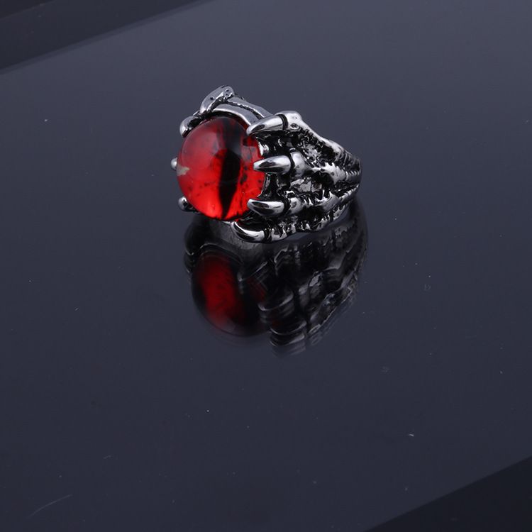 Adjustable Evil Eye Demon Claw Ring | Gothic Evil Eye Ring | Eagle Claw Design with Adjustable Size, Ideal for Punk, Rock & Biker Fashion | Unisex Punk Gothic Vintage Jewelry for Men & Women