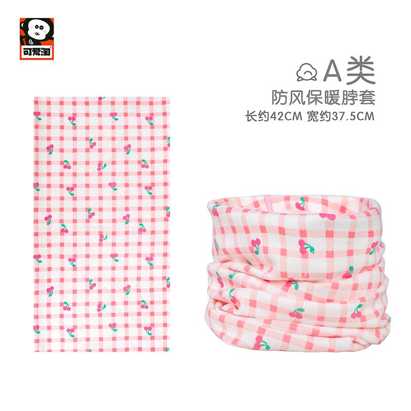 🐰🐻Kids' 100% Cotton Neck Gaiter | Multifunctional Baby Scarf, Windproof Warm Neck Cover, Face mask for Winter | Cute Cartoon Print, Soft Breathable Scarf for Boys & Girls