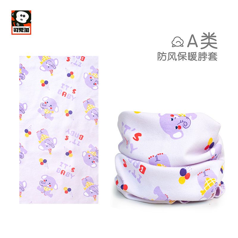 🐰🐻Kids' 100% Cotton Neck Gaiter | Multifunctional Baby Scarf, Windproof Warm Neck Cover, Face mask for Winter | Cute Cartoon Print, Soft Breathable Scarf for Boys & Girls