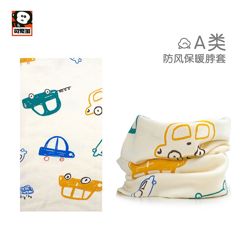 🐰🐻Kids' 100% Cotton Neck Gaiter | Multifunctional Baby Scarf, Windproof Warm Neck Cover, Face mask for Winter | Cute Cartoon Print, Soft Breathable Scarf for Boys & Girls