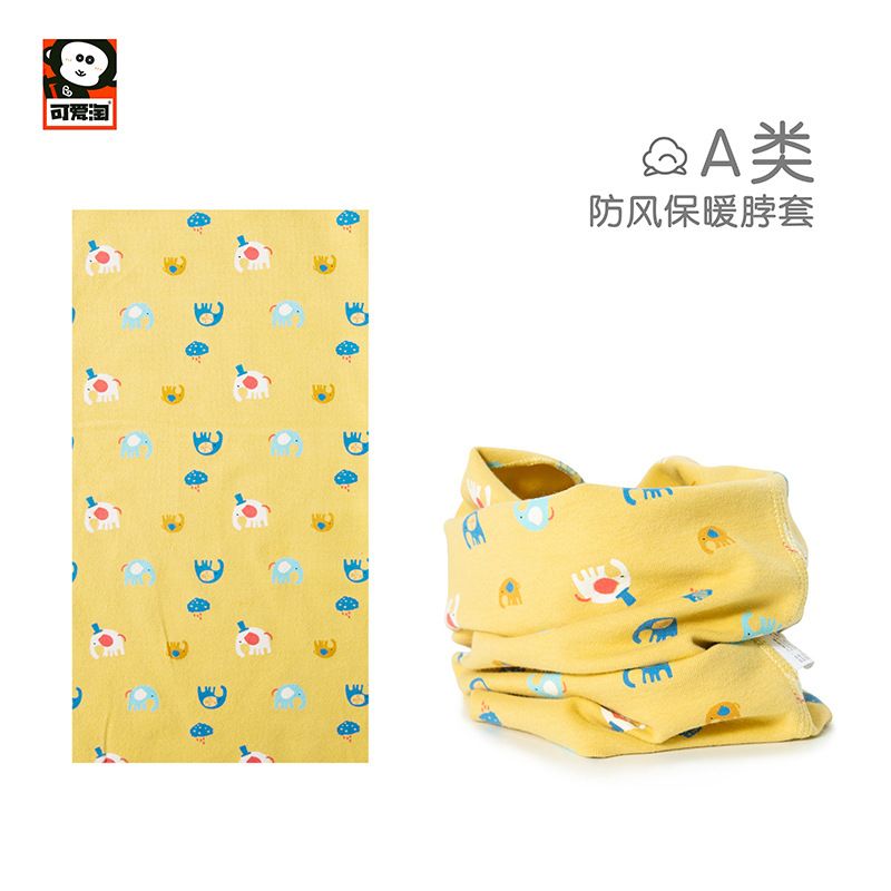 🐰🐻Kids' 100% Cotton Neck Gaiter | Multifunctional Baby Scarf, Windproof Warm Neck Cover, Face mask for Winter | Cute Cartoon Print, Soft Breathable Scarf for Boys & Girls