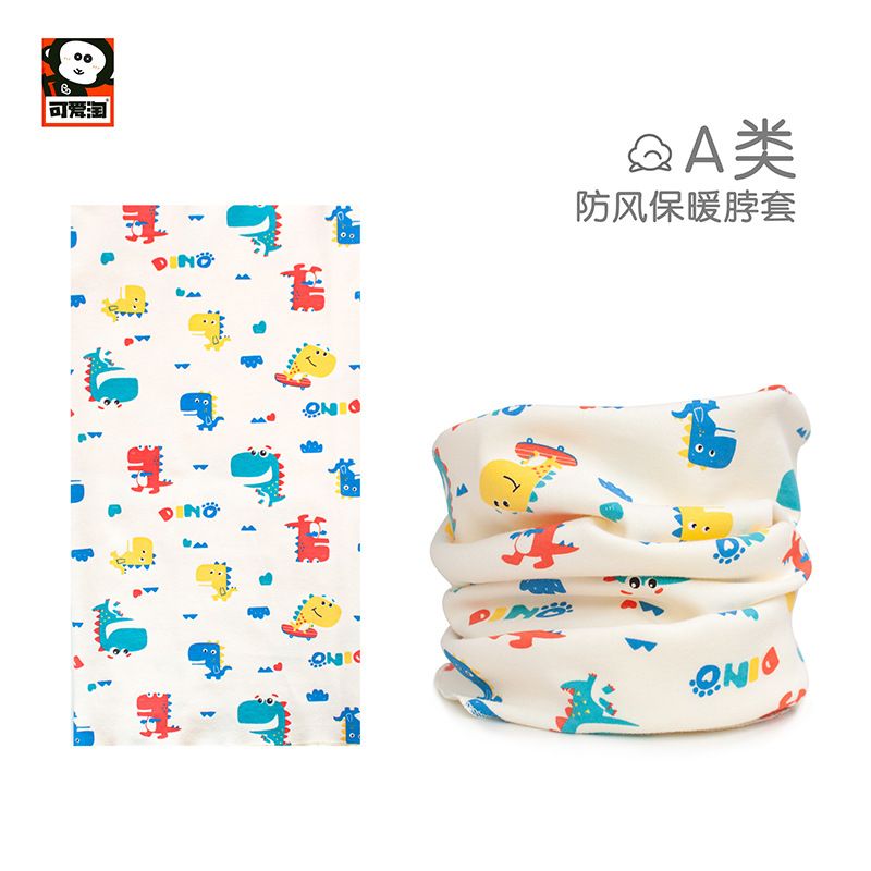🐰🐻Kids' 100% Cotton Neck Gaiter | Multifunctional Baby Scarf, Windproof Warm Neck Cover, Face mask for Winter | Cute Cartoon Print, Soft Breathable Scarf for Boys & Girls