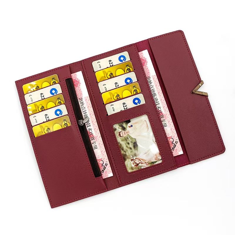 Women Wallet PU Long Wallet New Clutch Bag Fashion Purse Multiple card slots Wallet Fashionable and minimalist Lady Wallet