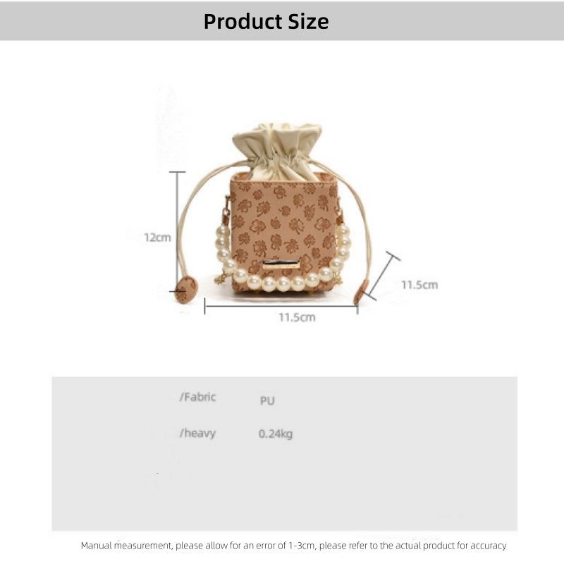 Leisure Beautiful Bucket  Ladies Bags Casual And Simple Crossbody Bags  Pearl Handbag For Women