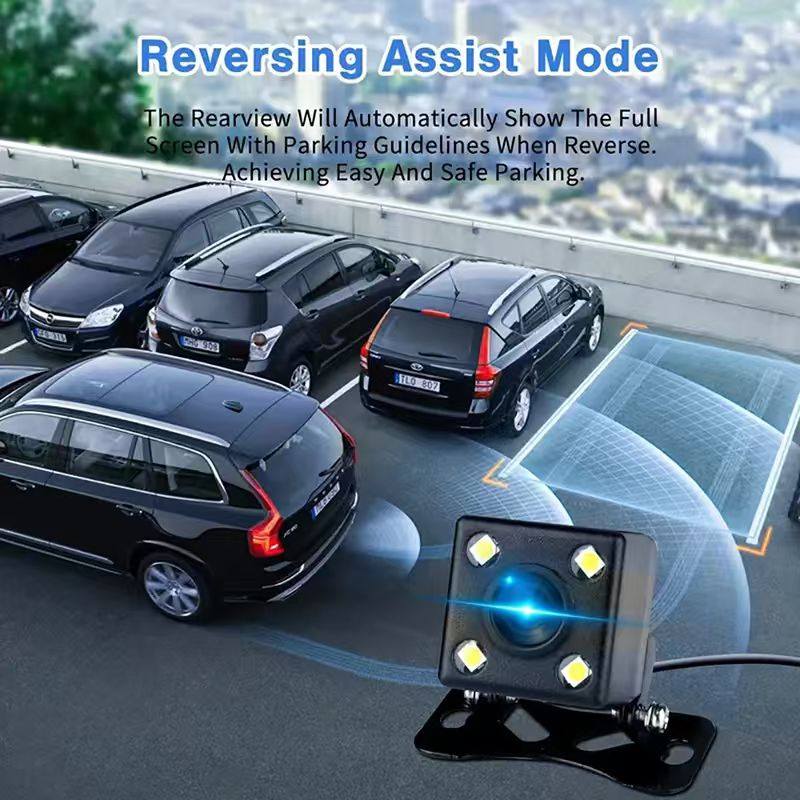 Mini WIFI 4 Channel 1080P 360 CarDash Camera 8 Infrared Light Night Vision 170 Degree with Rear Lens Car DVR 24H Parking Monitor