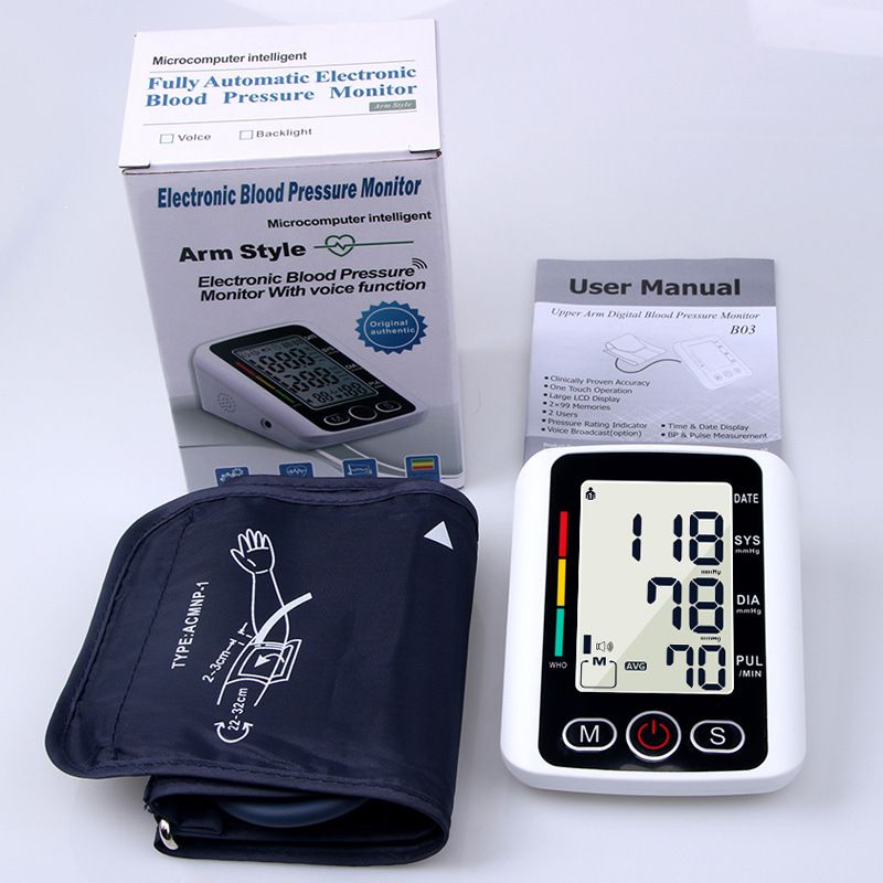 JC  High Quality Smart Blood Pressure Monitor Arm Type Digital Automatic Medical Device Hospital Professional Bp Sphygmomanometer Tensiometer