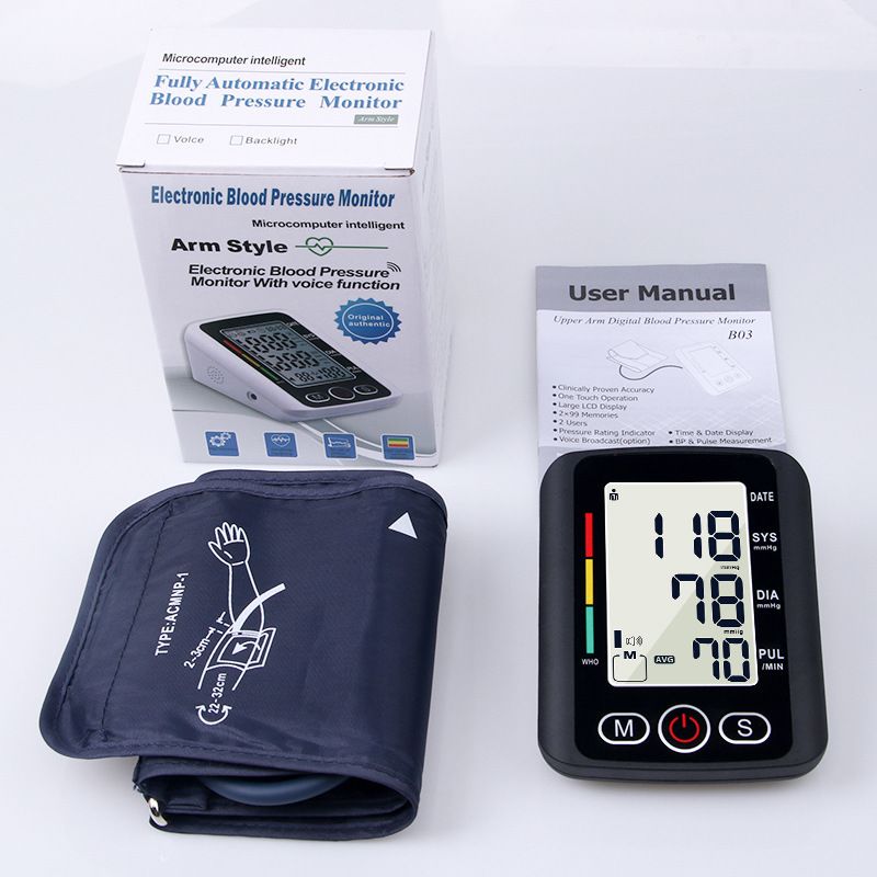 JC  High Quality Smart Blood Pressure Monitor Arm Type Digital Automatic Medical Device Hospital Professional Bp Sphygmomanometer Tensiometer