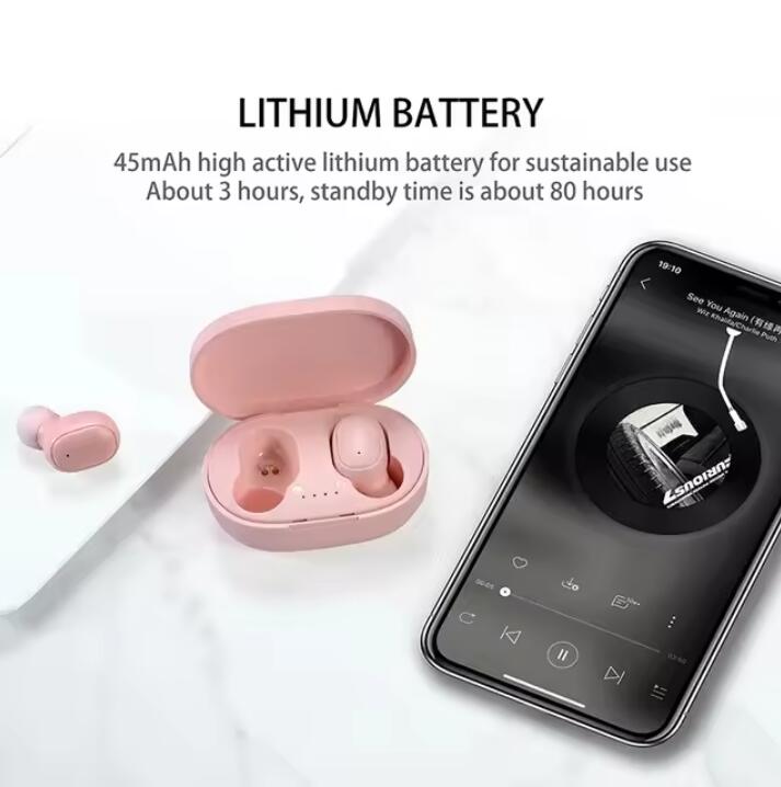 JC A6S TWS Wireless Bluetooth Earphone Stereo Earbuds Bluetooth 5.0 in Ear EarPods for iPhone Android  With Charging Case Stereo Quality  Touch Control