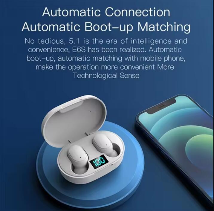 JC A6S TWS Wireless Bluetooth Earphone Stereo Earbuds Bluetooth 5.0 in Ear EarPods for iPhone Android  With Charging Case Stereo Quality  Touch Control