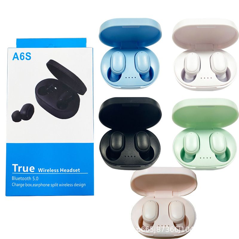 JC A6S TWS Wireless Bluetooth Earphone Stereo Earbuds Bluetooth 5.0 in Ear EarPods for iPhone Android  With Charging Case Stereo Quality  Touch Control